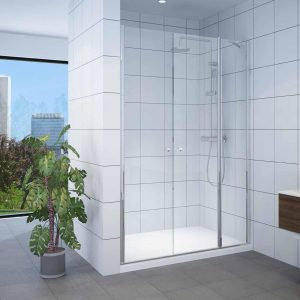 מקלחון חזית דופן קבועה 2 דלתות IN&OUT