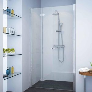 מקלחון חזית חצי הרמוניקה מתקפל חצי דלת נפתחת IN&OUT